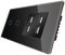 CNBINGO Touch Lichtschalter mit 4 USB -Anschlüsse 2.4 Amp - Berührungsschalter zweifach mit Glasrahmen und Status-LED - Wandschalter unterputz in Schwarz - 500 W/Fach