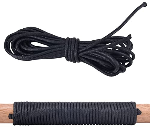 All-Purpose Leather Cord Wrap for Axe, Mattock, Swords Handle Wraps, 5 Meters in Length (Black - 5 Meter)