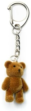 Miniblings Teddy Bär Flock hellbraun Teddybär Bärchen Bären Kuscheltier - Handmade Modeschmuck I Anhänger Schlüsselring Schlüsselband Keyring