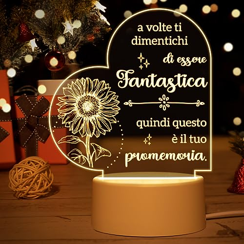 Regali per donna, Regalo donna compleanno - Incisione Luci Notturne Inspiranti, Idee Regalo Donna Natale, Regali Inspiranti per Migliori Amici, Sorelle, Colleghi, Moglie, Madre, Regalo di amicizia