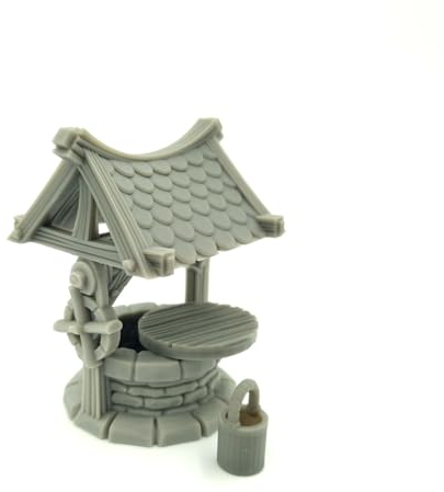 QP3D - Well Building Scatter Resin Terrain - Fantasy Battle Scenery for Tabletop & RPG 28-32mm Miniatures Wargame Props DND D&D, 3D Printed and Paintable