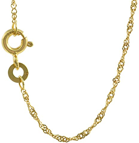 Goldkette Singapurkette Länge 40cm - Breite 1,2mm - 333-8 Karat Gold