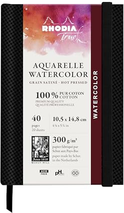 Rhodia 116157C Zeichenbuch Rhodia Touch Watercolor Book A6 Schwarz