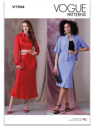 Vogue Patterns V1944AX5 Misses' Tops and Skirts AX5(4-6-8-10-12)