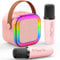 Dislocati Karaoke Machine 2 Microphones, Birthday Gifts for Girls Toys Age 3-15 Year Old Girls Gifts Kids Microphone Toys for 3-12 Year Old Girls Birthday Presents Teenage Girls Gifts