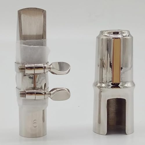 Metall Mundstück Tenor Sopran Altsaxophon Professionelles Mundstück Sax Silber Lack Nummer 56789 (Farbe: Tenor No.D7)