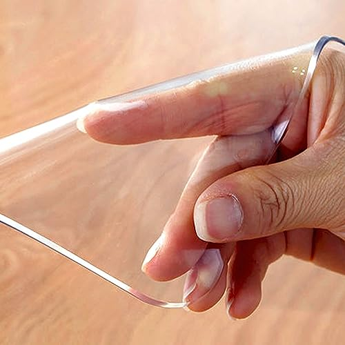 JIAJUTUI001 Tischdecke Transparent Nach Maß Transparent Tischschutz PVC Durchsichtige Tischdecke Klare Tischdecke Plastik Tischfolie Wasserdicht Tischdecke Abwaschbar (30x150cm,Transparent)