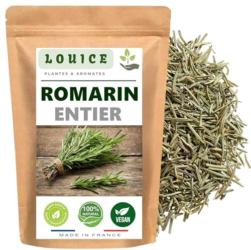 Romarin séché 100g - Ajoutez une Touche Méditerranéenne à Vos Plats - Sachet Fraîcheur - Assaisonnement Sain avec Romarin séché pour Rehausser Vos Plats Sucrés et Salés (100)