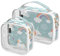 Lot de 2 trousses de toilette de voyage transparentes avec motif licorne arc-en-ciel - En PVC - Étanche - Pour homme et femme, A2169, Lot de 2