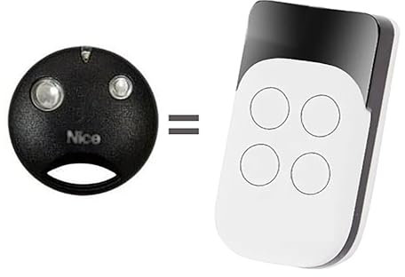 Mando de Garaje Compatible Nice Smilo sm2 sm4 Rolling Code portones Puertas Mando 2 en 1