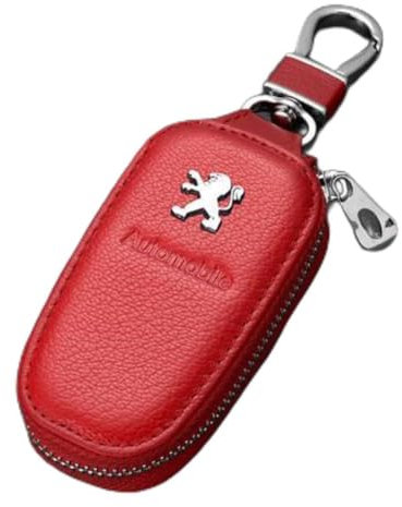 BRALEM Auto Schlüsselgehäuse für Peugeot 508 607 806 807 1007 2008 3008 4007 5008,Tragbares Schlüsselanhänger Tasche Keychain Autoschlüssel Tasche Schlüsseletui Verschleißfestes Zubehör,F