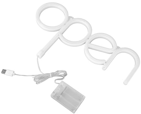 Neon Light Sign, Neon Open Sign Bright RGB LED Sign 13.8x7.3in Battery USB Powered PVC Neon Display Light for Store Party Restaurants