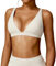 Aivtalk Sport BH für Damen Triangel-Bralettes mit Tiefem Rücken und Tiefem V-Ausschnitt Push Up BH Yoga Fitness Bra Beige S