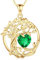 FANCIME Tree of Life Collier arbre de vie en argent sterling plaqué or jaune avec pendentif en pierre de naissance, bijou d'anniversaire, cadeau de Noël pour femme, maman, émeraude