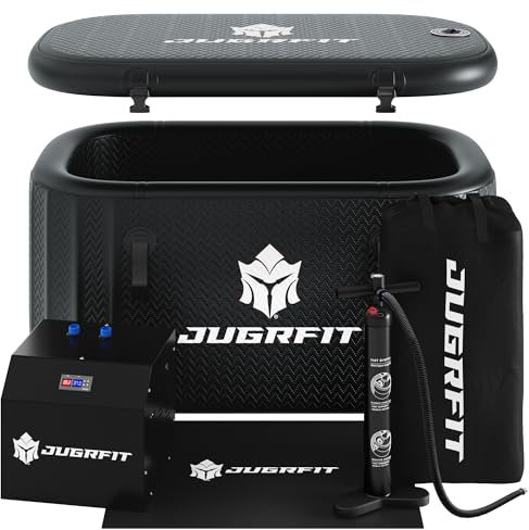 JUGRFIT 121-Gallon Luxury Pro-Grade Cold Plunge Tub with 1050W Water Chiller – Ice-Free At-Home Recovery, Built-In Filtration, Weatherproof & Durable