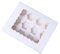 10 Pcs White Cupcake Boxes 12 Holes with Window (12.8x9.7x3.5 Inches), Rectangle Cup Cake Boxes for Cupcakes Muffins Desserts, Suitable for Home Baking, Party, Wedding, Christmas, halloween, Cake Shop
