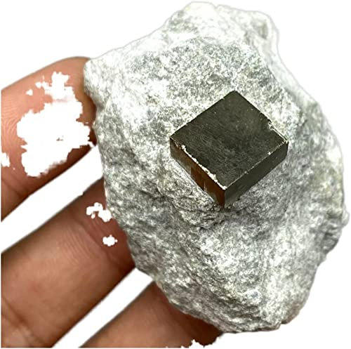 SFJSFIMQ mineralien Steine Natürlicher spanischer Quader- und Würfel-Pyrit-Mineral-Exemplar-Steine und Kristalle, die Kristalle-Quarz-Edelsteine heilen kristall Steine deko (Color : I)