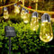 Kimuwote Solar Lichterkette Aussen 8M 16 Glühbirnen Lichterkette Außen Solar Wetterfest mit 8 Modi Memory-Funktion Timer für Vintage Deko Gärten Terassen Hochzeiten Partys Weihnachten