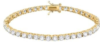 CHRIST Damen-Armband 925er Silber, recycelt Zirkonia One Size, Gold 89086787