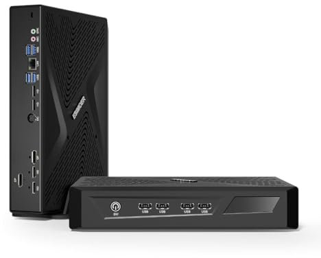 ESIMOER Mini PC de Jeu, Win 11 Core i5-12450H RTX 3050 6 Go GDDR6, 64 Go RAM DDR4 512 Go SSD NVME 1 to HDD, Mini PC de Bureau à Quatre Écrans 8K, WiFi6, BT5.2, 8 USB, Gigabit Ethernet