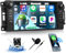 CAMECHO 4+64G Android 13 Autoradio für Jeep Commander Wrangler Chrysler Dodge Ram Challenger Chevrolet, 7 Wireless Carplay Android Auto Bluetooth Radio mit WiFi GPS FM/RDS DSP +Rückfahrkamera Canbus
