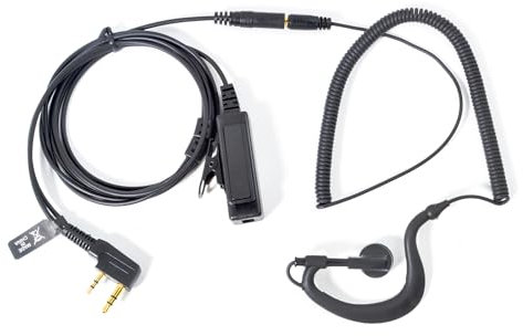 HYSHIKRA Cavo adattatore audio radio universale a 2 vie 3,5 femmina a multi-pin con PTT 3,5 mm Jack Headset Compatibile con Baofeng UV-5R UV-5RA UV-82 Kenwood TH-22AT TK-3100 (forma G)