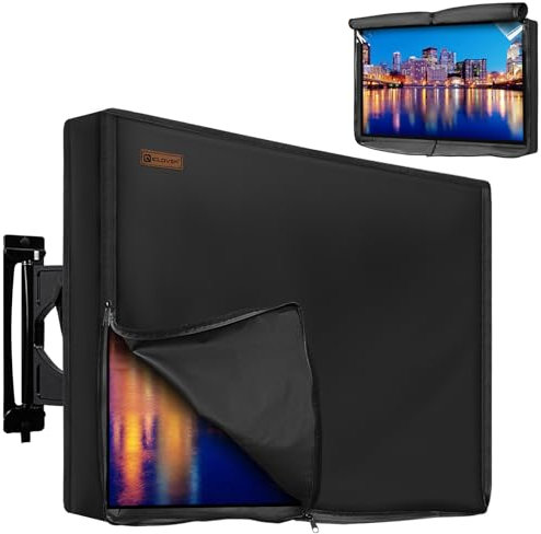 Outdoor TV Cover 41 to 43 Inch Weatherproof, Waterproof Outside TV Covers Heavy Duty 600D Oxford TV Covers Outdoor TV Screen Protectors Shield with Full Zippers for Flat Screen Outdoor TVs