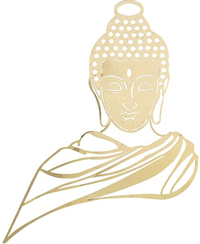 ADORNO PARED METAL BUDA DORADO_63X66X2CM