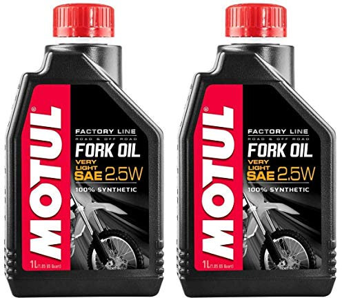 Motul Factory Line Fork Oil 2.5W Very Light Fully Synthetic, Road @ Off Road, 2 Litres