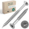 DSM - Lot de 25 vis pour construction en bois en acier inoxydable A2 - 8 x 240 mm - TX40 - Tête fraisée - Tête inférieure renforcée avec nervures de fraisage et pointe Cut - Encoche de coupe - Vis