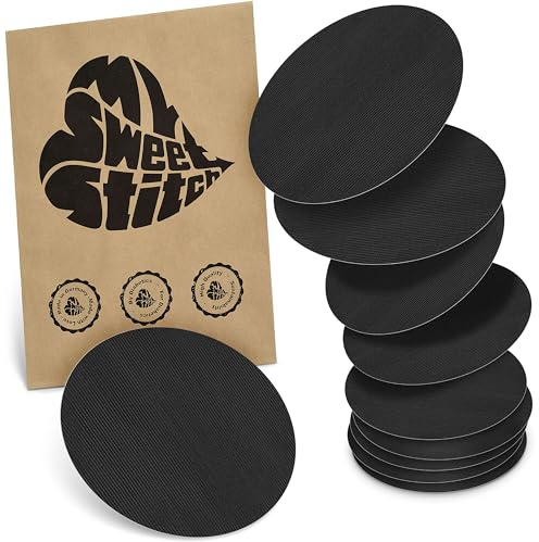 MySweetStitch 10 Fixierpflaster für CGM-Sensoren rund Black | Hilft gegen vorzeitiges Ablösen, wasserfest und schnell trocknend, hautfreundlich, bis zu 15 Tage Halt