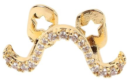 EXQUIMEUBLE Zahnspangengrill Goldzahn Grill Zähne Edelsteine Rapper Kostüm Kinderzahnschmuck Einziehbare Reißzähne Herren Vampirkostüm Goldzähne Zahnschmuck Für Frauen Diamant