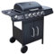 Barbecue à gaz 4 + 1 brûleurs noir - Acier inoxydable et SPCC - Parfait pour le jardin et le balcon - Durable et facile à nettoyer - Idéal pour les familles et les barbecues