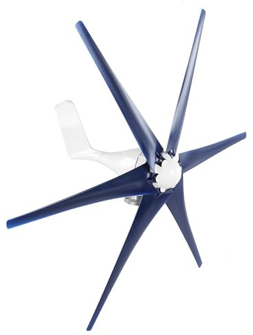 Cryfokt AC Wind Generator 800W Small Windmill Turbines 6 Vane/Wing Machine for Boat/Cabin Charging (Blue #18)