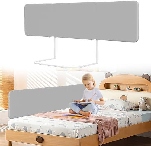 Eikuavons Fallskydd säng 180 cm, bärbart sänggaller, justerbar höjd | Fällbart sänggaller med 2 säkerhetsbälten och ficka för barnsäng, föräldersäng och resårsäng, verktygsfri montering