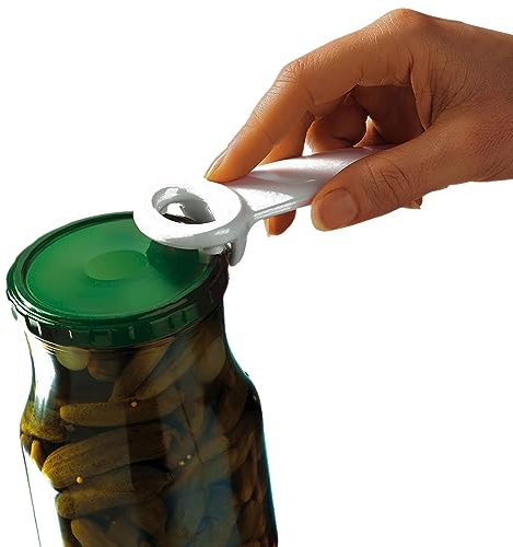 GEFU Glasdeckelöffner JARKEY | Einfaches Öffnen von Schraubdeckeln durch Unterdruckablass | Ergonomisch, Spülmaschinengeeignet & Langlebig