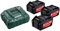 Metabo Batterieset - 3 stk. 4,0 Ah Li-Ion + Lader ASC30-36