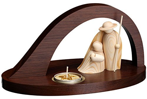 Rudolphs Schatzkiste Kerzenhalter Christi Geburt mit Teelicht HxBxT 12x11x13,5cm NEU Weihnachten Seiffen Kerzen Kerzenständer Erzgebirge Winter Dekoration Bergbau Kirche Licht Holz Wald