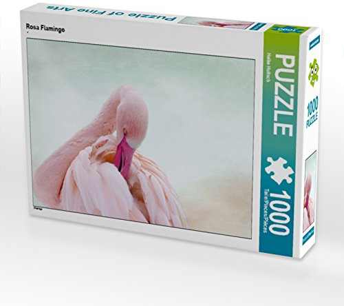 CALVENDO Puzzle Rosa Flamingo 1000 Teile Puzzle quer | 1000 Teile Lege-Größe 64 x 48 cm Foto-Puzzle für glückliche Stunden