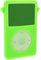 iGadgitz U2349 Silikon-Schutzhülle Kompatibel mit Apple iPod Classic 80GB, 120GB, 160 GB, inklusive Displayschutzfolie, Trageband, Grün