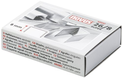 Novus 26/8 Super Heftklammern, 1000 Stück
