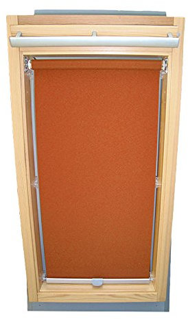 Hochwertiges Sichtschutzrollo Rollo für Velux RHL/RHU-EP GGU,GPU,GHU,GTU MK08 terracotta // Sichtschutzrollo/Sichtschutz-Rollo/Fensterrollo