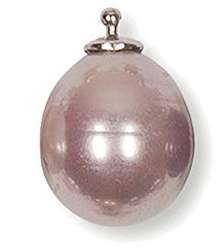 HEIDE HEINZENDORFF Einhängerpaar Barocktropfen Perle Rose Medium, 11 x 16 mm, Silber