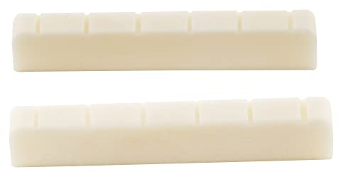 Musiclily Slotted 6 String Classical Guitar Bone Nut,DJ-01 52x6x9/8.5mm (2 Pieces)