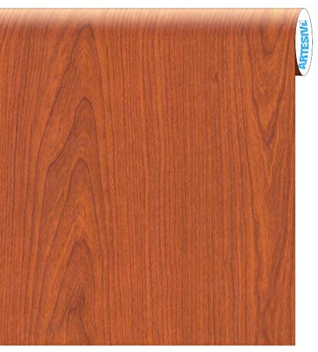 ARTESIVE WD-053 Ciliegio Medio larg. 30 cm AL METRO LINEARE - Pellicola Adesiva in vinile effetto legno per interni per rinnovare mobili, porte e oggetti di casa