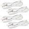 LitaElek 4pcs 1m 22AWG Cavo di prolunga DC 12V 5,5mm x 2,1mm Spina Presa DC 0-36V Cavo Estensione Maschio a Femmina per Striscia LED, Monitor dell'automobile, Telecamera CCTV, etc., Bianco