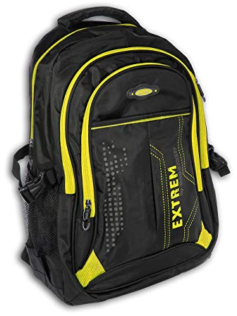 DrachenLeder Damen Herren Sporttasche Rucksack schwarz gelb Synthetik OTJ605Y Synthetik Notebooktasche