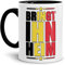 Fan-Tasse Bring Ihn Heim Belgien-Tasse Zum Fussball/Weltmeisterschaft/WM/Mug/Cup/Tor/Innen & Henkel Schwarz