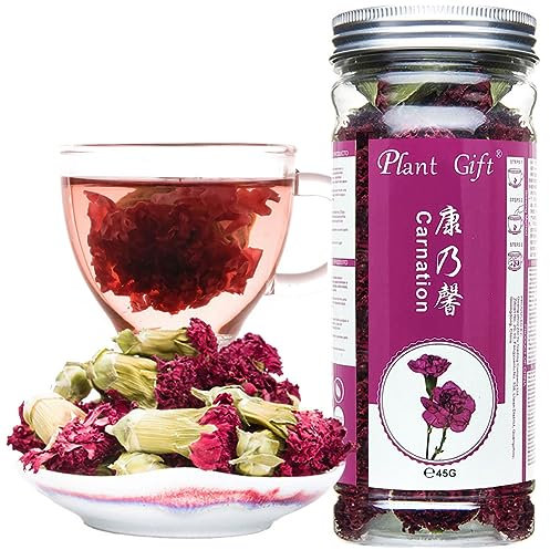 Regalo de Planta 100% Herbal Carnaciones Flores Tea, 康乃馨 Té de Clavo Chino, Té Natural de Carnación Para Salud y Pérdida de Peso 45G / 1.58OZ