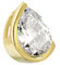 NKlaus Träne Tropfen Kettenanhänger 333 8 Karat Gold gelbgold 8x6mm Damen Zirkonia weiß 9204